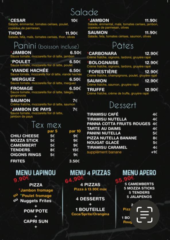 La Martingale - Menu Image 1