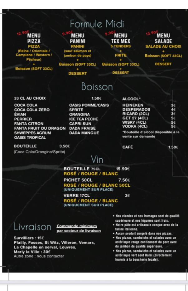 La Martingale - Menu Image 3